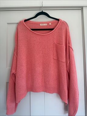 Uncharted Threads loose- knit pullover sweater size L